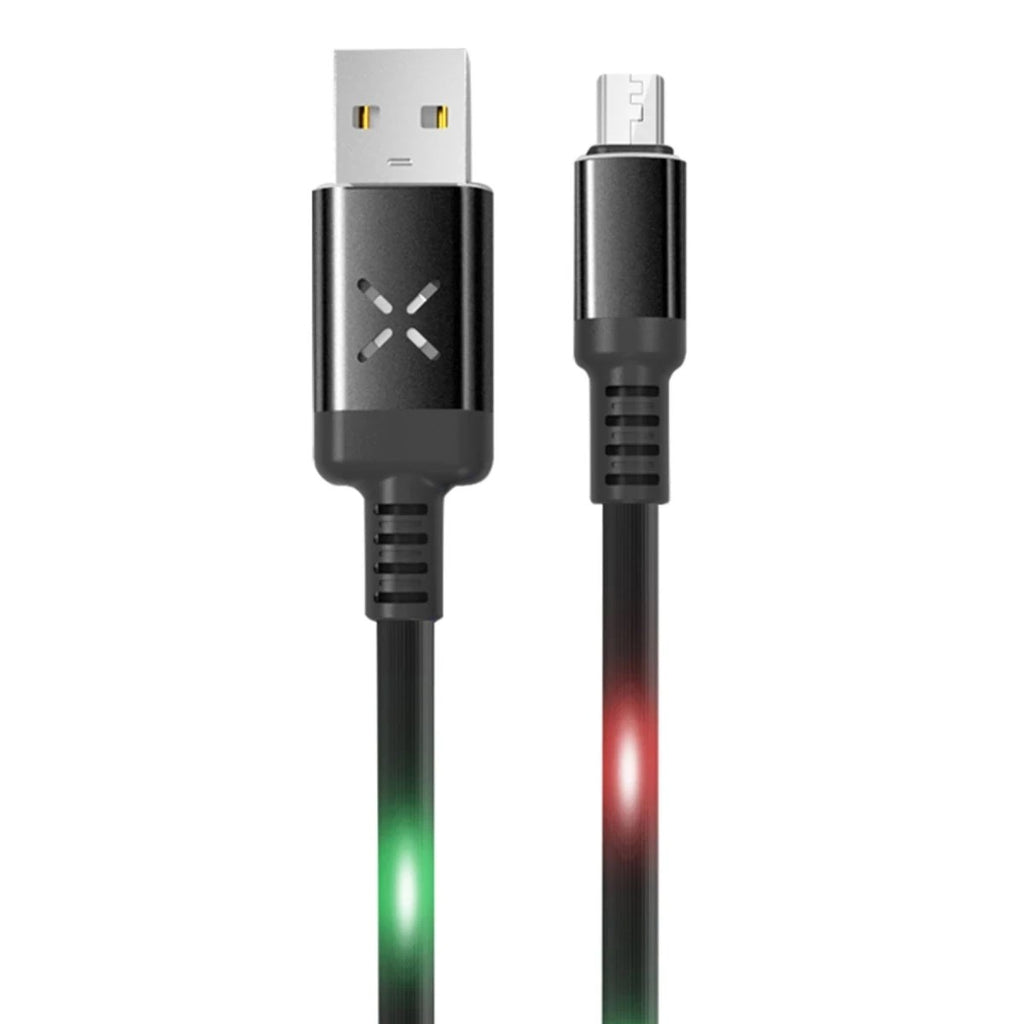 Mey İthalat® DC09 Ses Duyarlı Işıklı Micro USB Kablo 1M 2A - Siyah