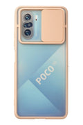 Mey İthalat® Poco F3 Kılıf Palm Buzlu Kamera Sürgülü Silikon - Pembe
