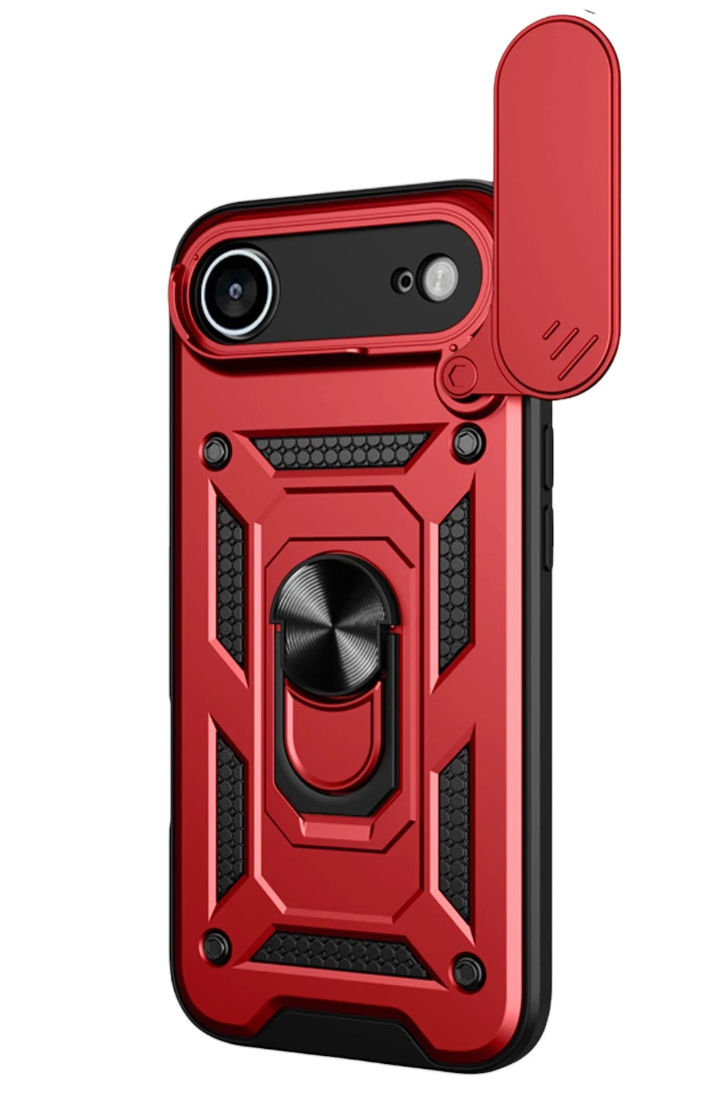 Mey İthalat® iPhone 17 Air Pars Lens Yüzüklü Silikon - Kırmızı