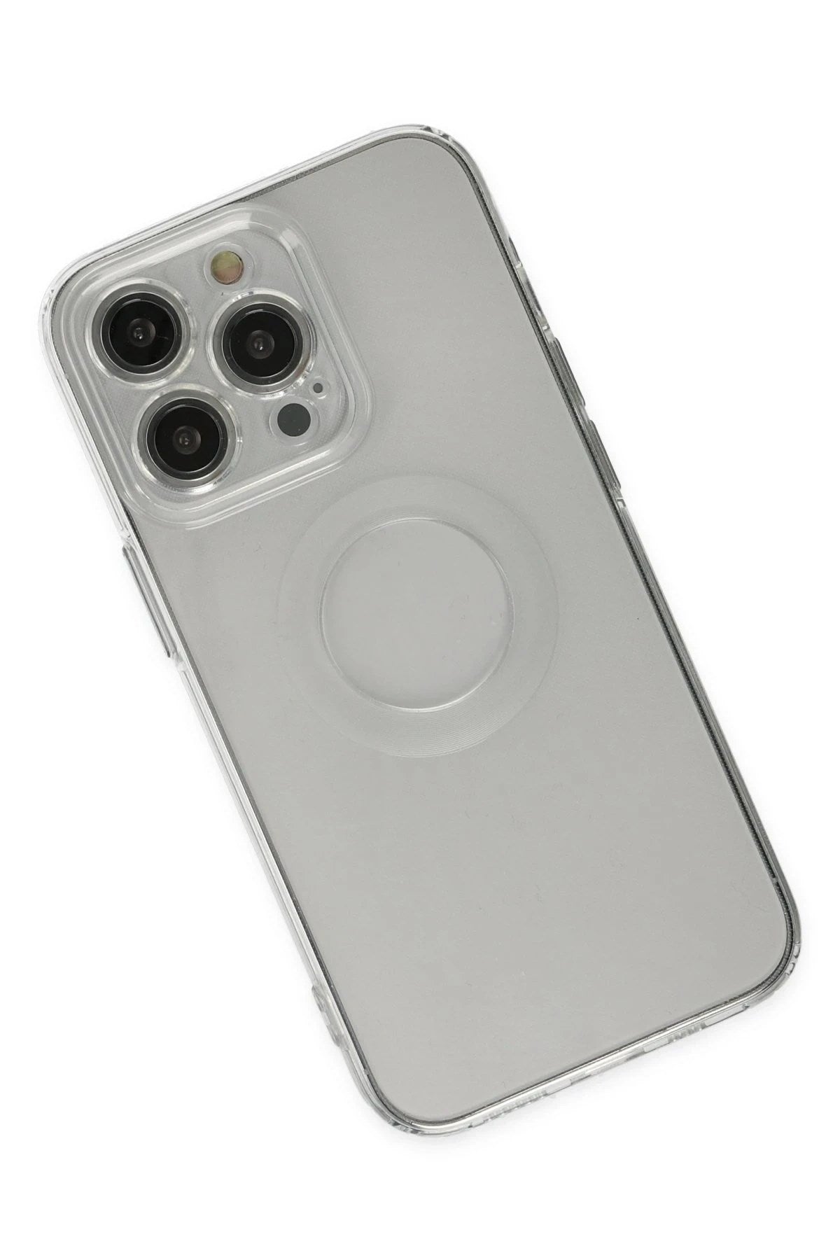 Mey İthalat® iPhone 14 Pro Kılıf Santa Lens Silikon - Şeffaf