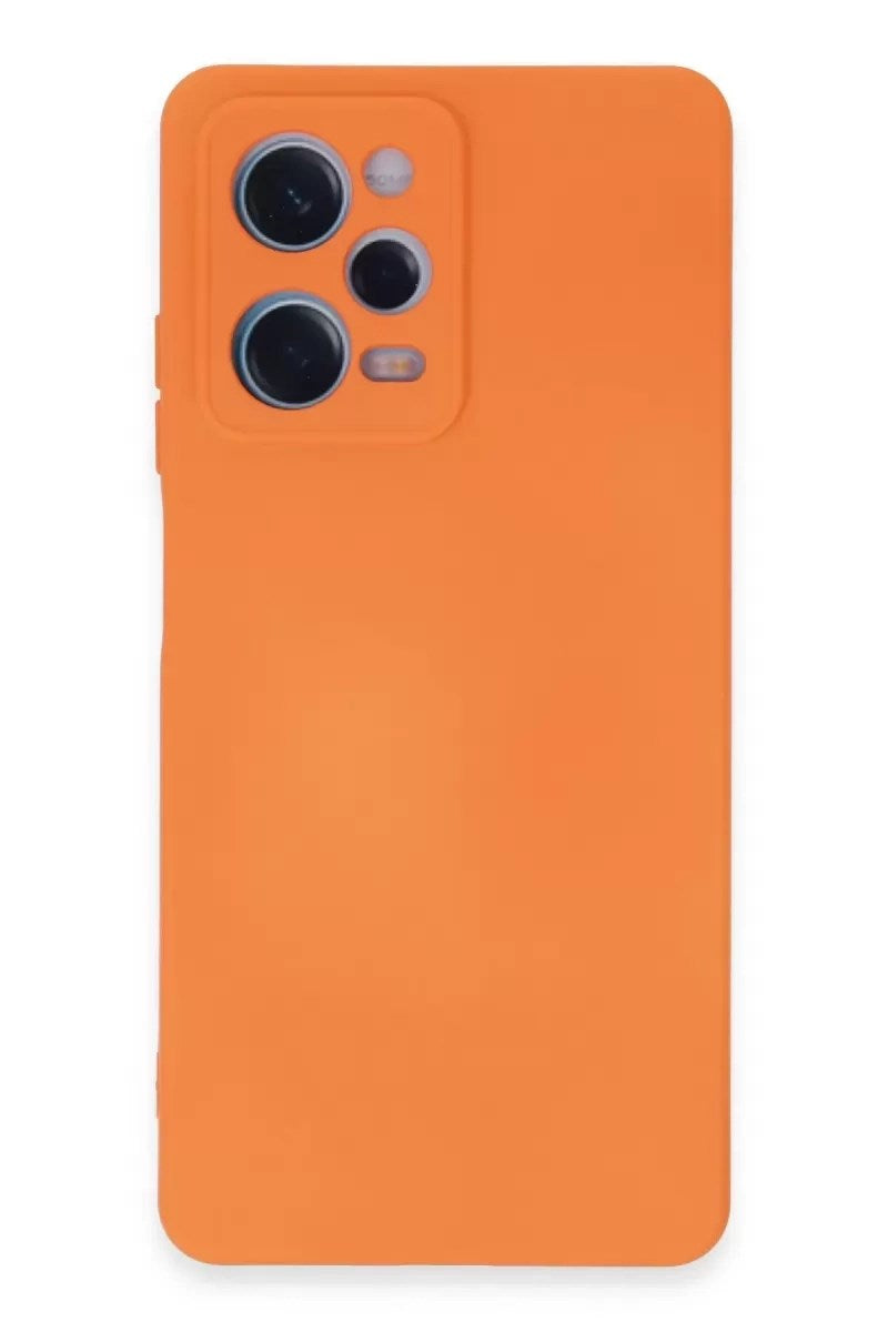 Mey İthalat® Redmi Note 12 Pro 5G Kılıf Nano içi Kadife Silikon - Turuncu