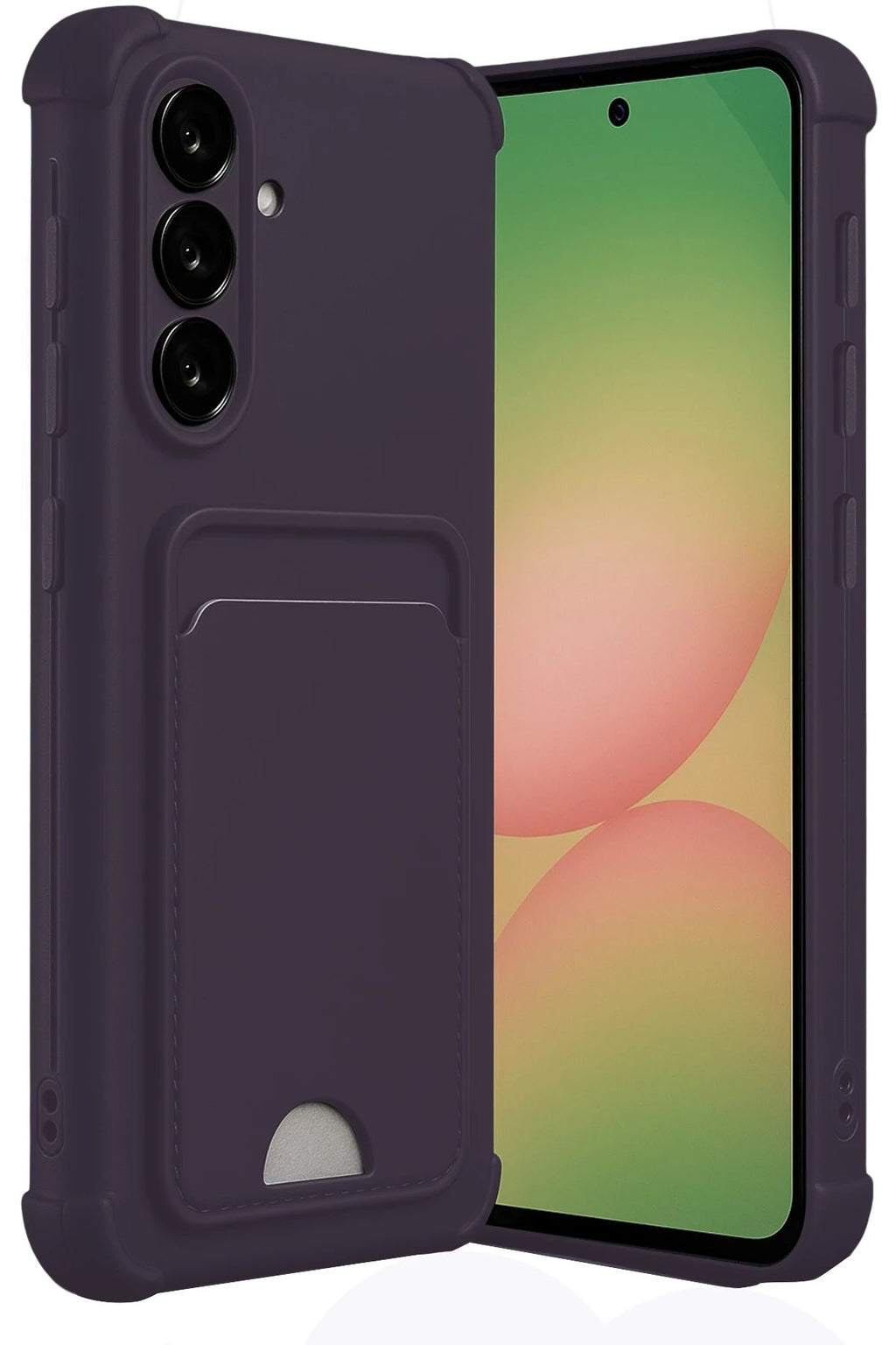 Mey İthalat® Samsung Galaxy A36 Kılıf Kelvin Kartvizitli Silikon - Derin Mor