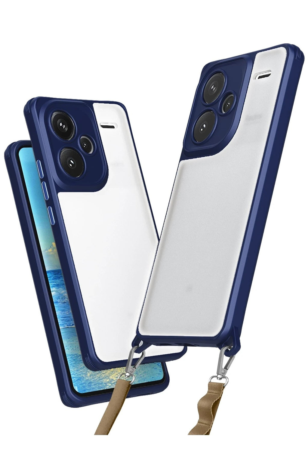 Mey İthalat® Redmi Note 13 Pro Plus Kılıf Penta Silikon Kılıf - Lacivert