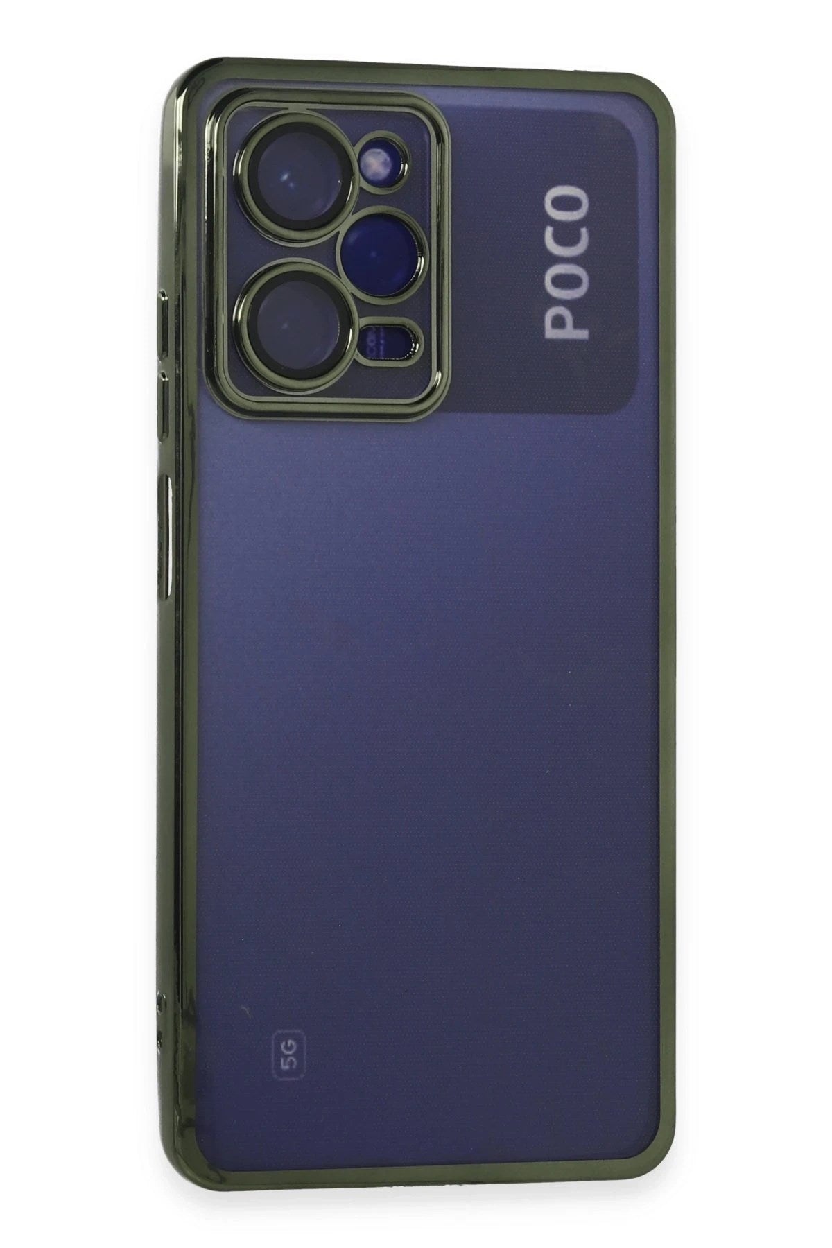 Mey İthalat® Poco X5 Pro 5G Kılıf Lensli Silikon - Yeşil