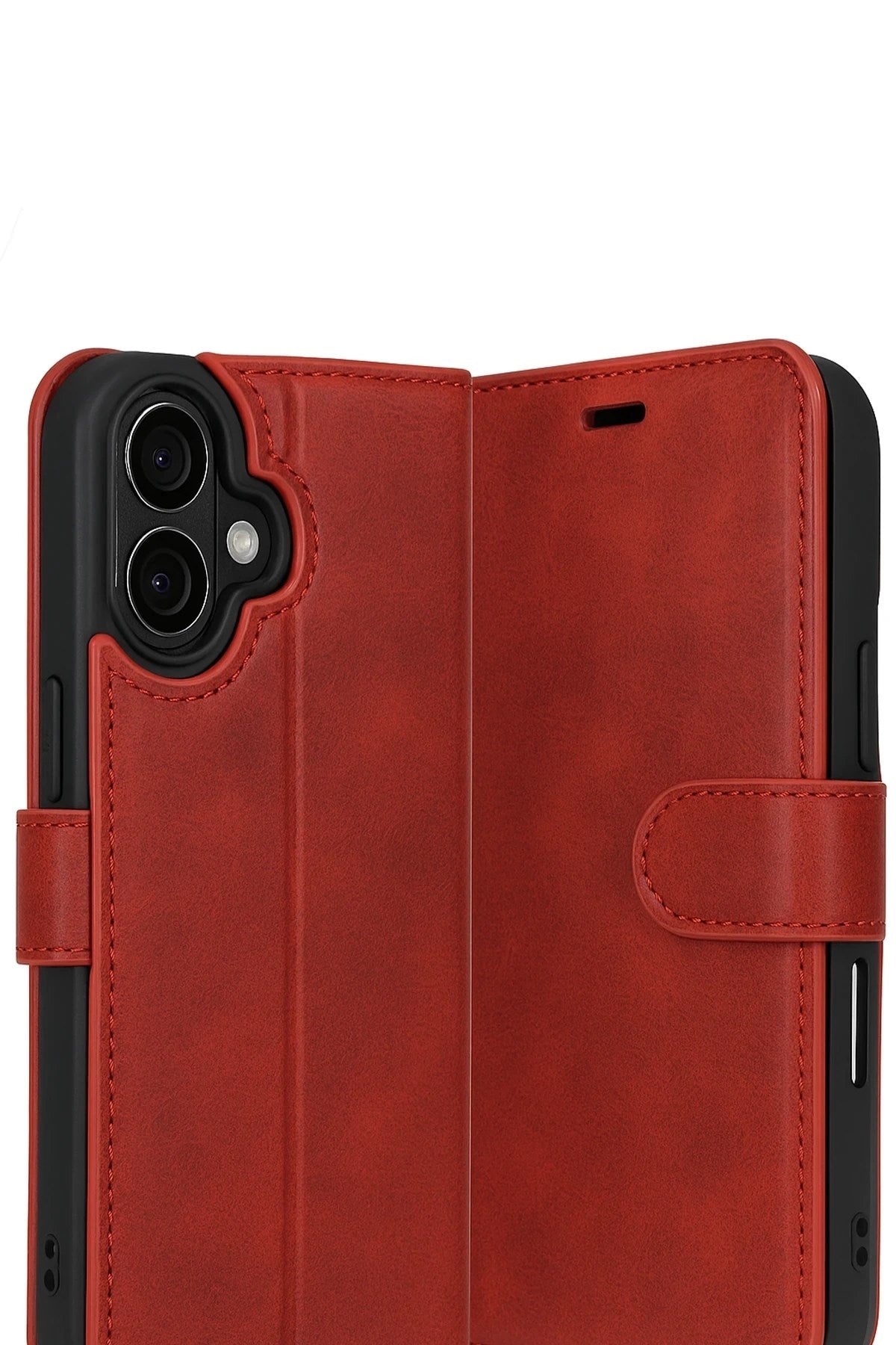 Mey İthalat® iPhone 17 Trend S Plus Kapaklı Kılıf - Kırmızı