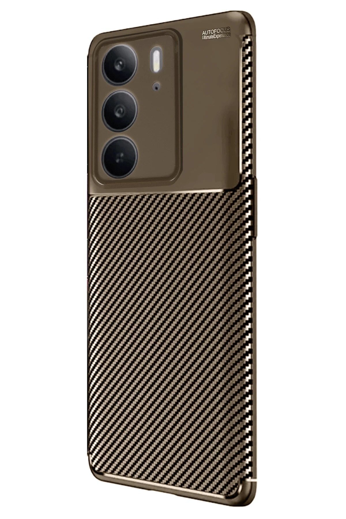 Mey İthalat® Realme C75 4G Auto Focus Karbon Kapak - Kahverengi