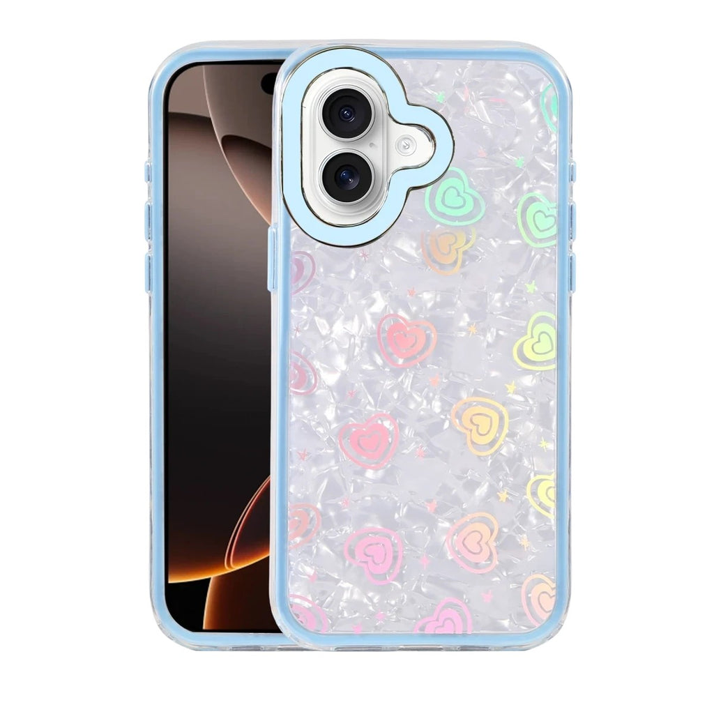 Mey İthalat® iPhone 16 Lumi Desenli Kapak - Mavi