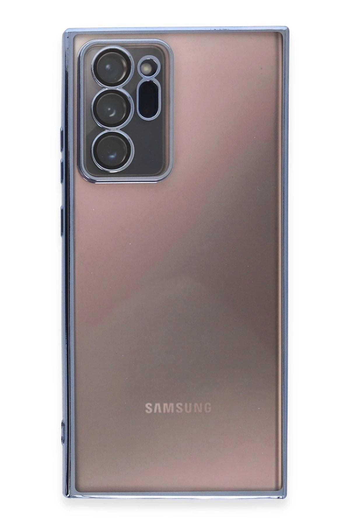 Mey İthalat® Samsung Galaxy Note 20 Ultra Kılıf Lensli Silikon - Açık Mavi