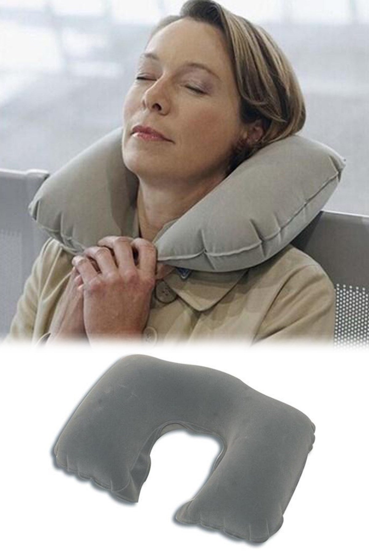 Seyahat Yolculuk Uyku Boyun Yastığı Ergonomik Ortopedik Yastık