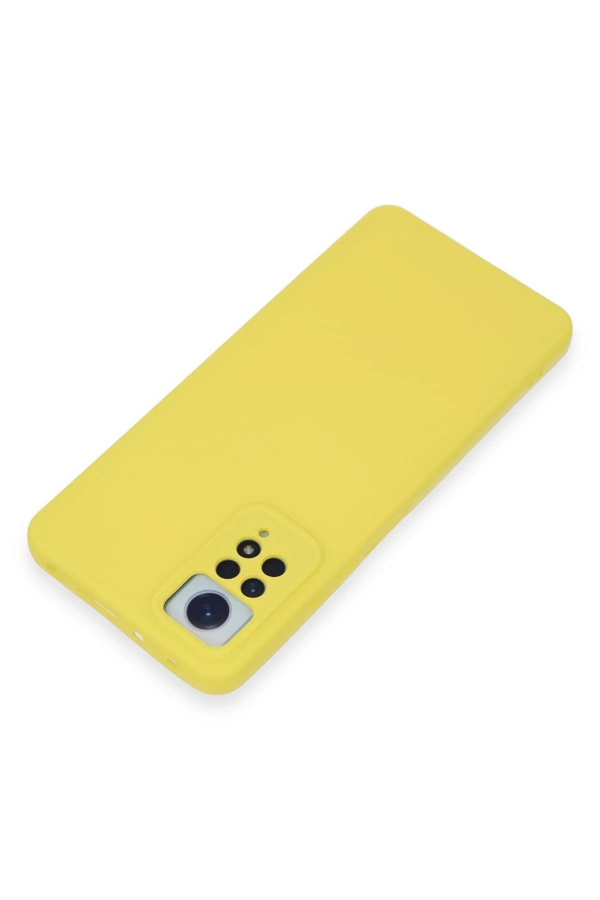 Mey İthalat® Redmi Note 12 Pro 4G Kılıf Nano içi Kadife Silikon - Sarı