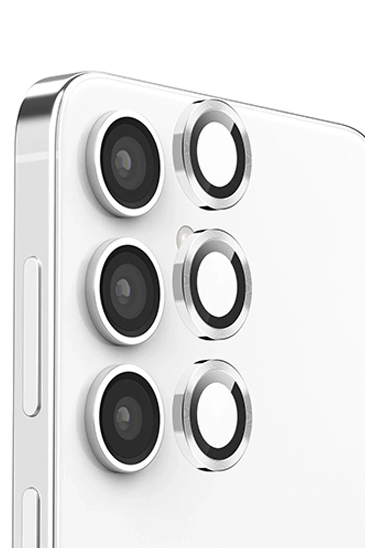 Mey İthalat® Samsung Galaxy S25 Raze Metal Kamera Lens - Gümüş