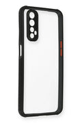 Mey İthalat® Realme 7 Kılıf Miami Şeffaf Silikon - Siyah