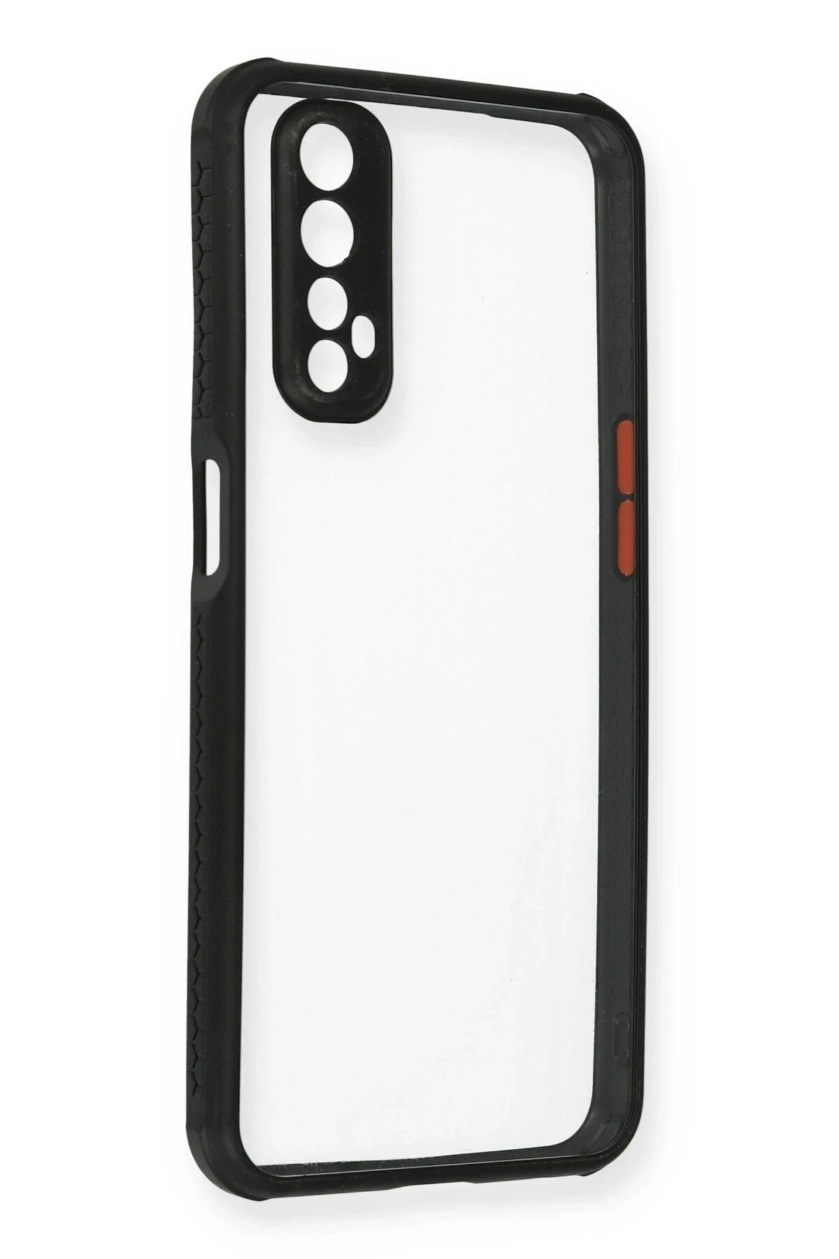Mey İthalat® Realme 7 Kılıf Miami Şeffaf Silikon - Siyah