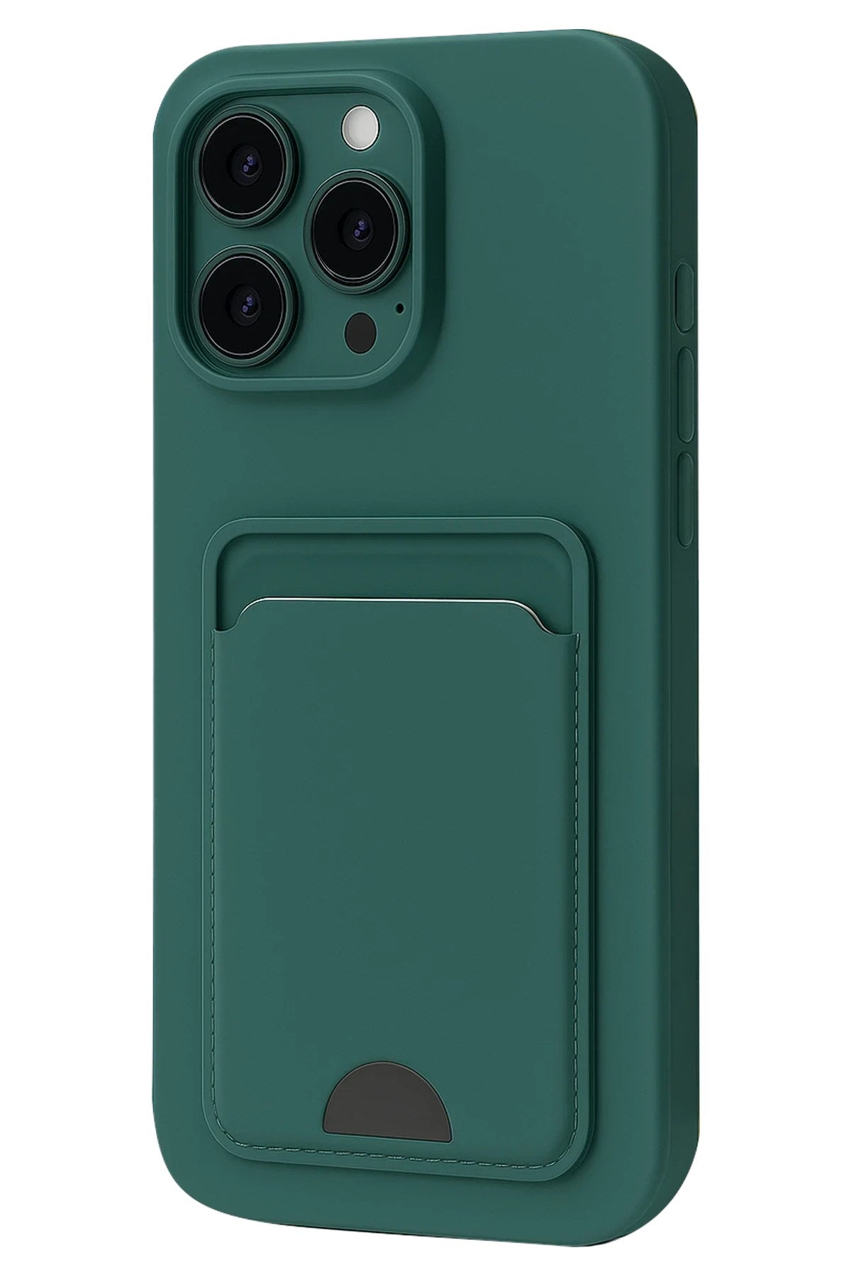 Mey İthalat® iPhone 16 Plus Kılıf Kelvin Kartvizitli Silikon - Koyu Yeşil