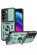 Mey İthalat® Realme C75 4G Kılıf Pars Lens Yüzüklü Silikon - Yeşil