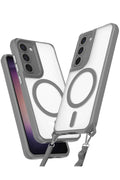 Mey İthalat® Samsung Galaxy S23 Kılıf Enka Magsafe Silikon Kılıf - Titan Gri