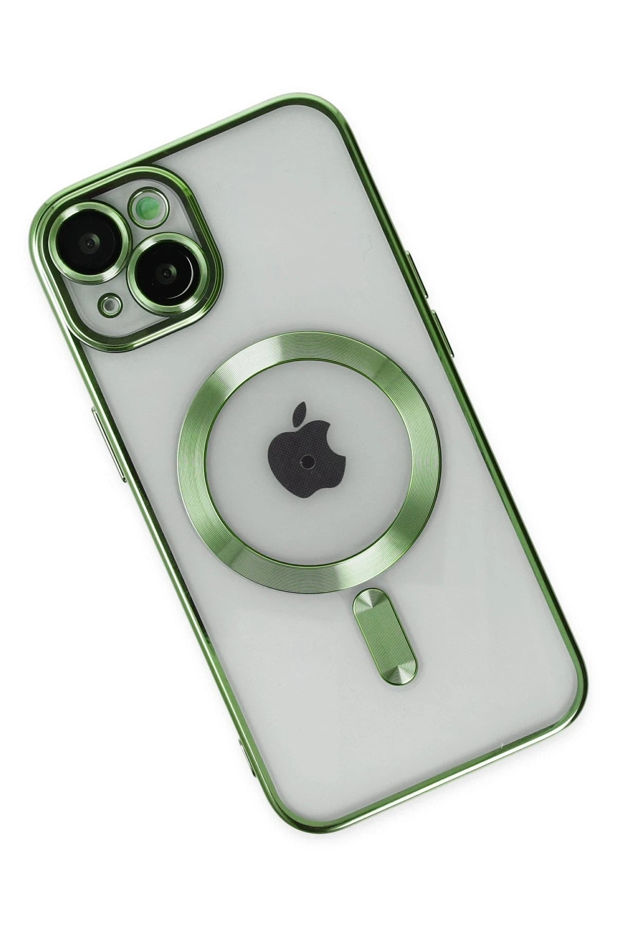 Mey İthalat® iPhone 14 Kılıf Kross Magneticsafe Kapak - Koyu Yeşil