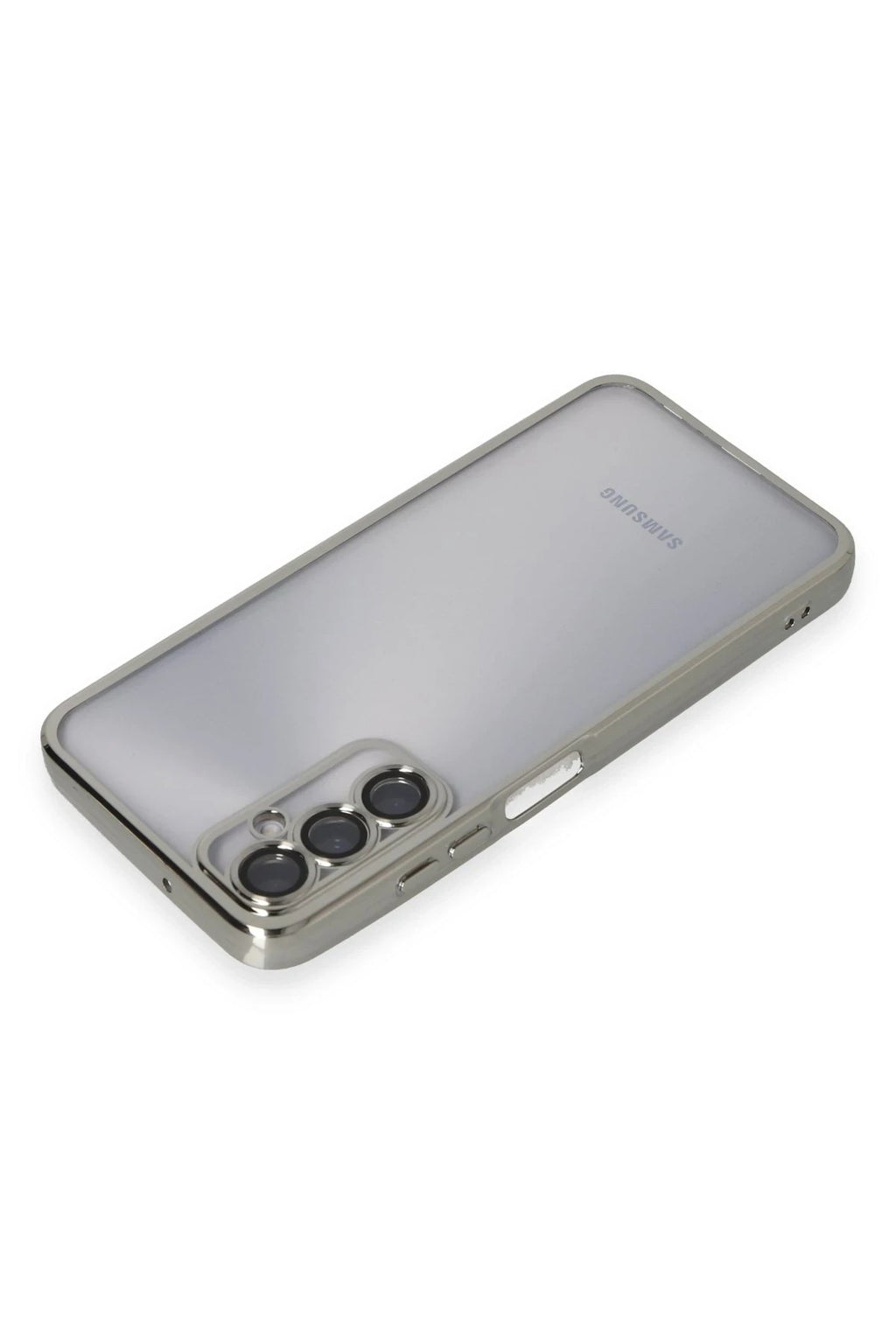 Mey İthalat® Samsung Galaxy A05S Kılıf Lensli Silikon - Gümüş