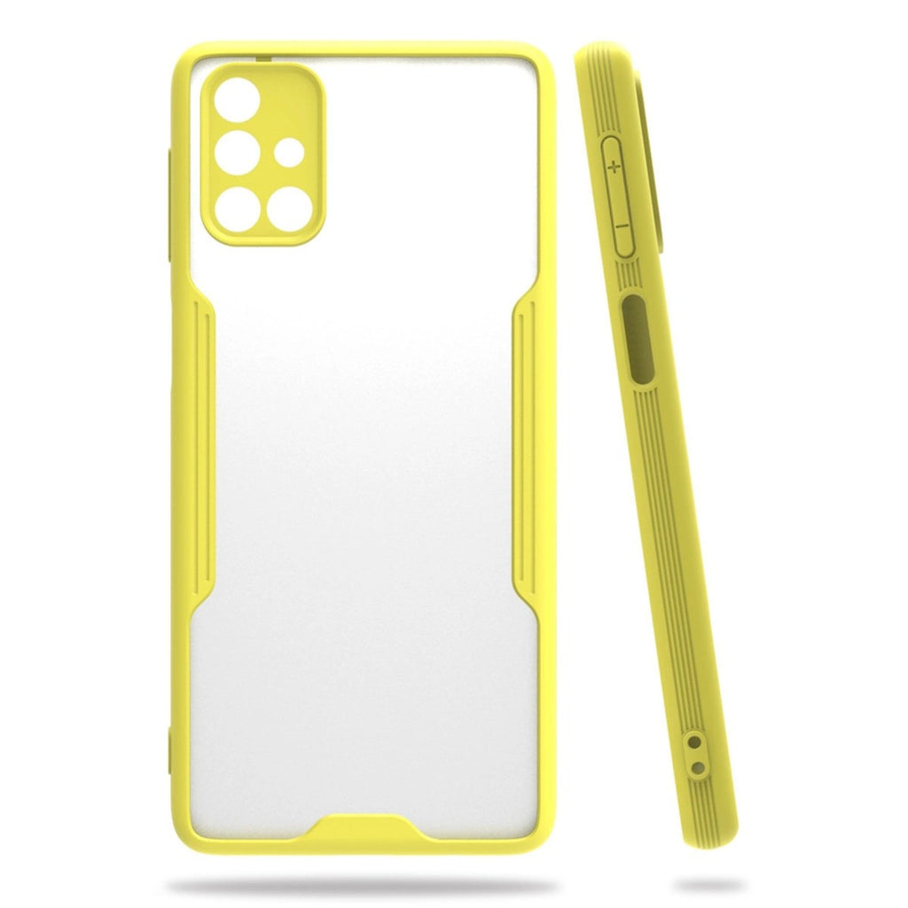 Mey İthalat® Samsung Galaxy M31S Kılıf Platin Silikon - Sarı