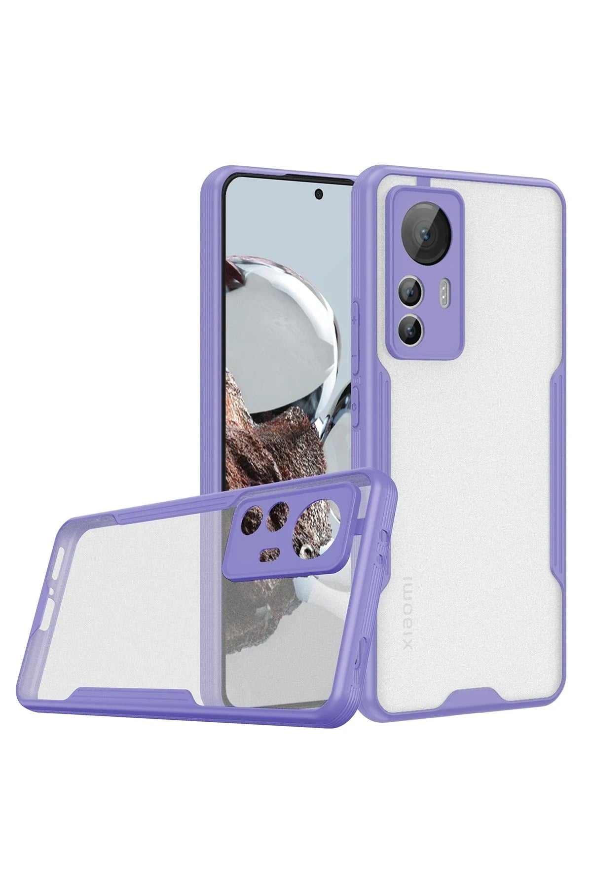 Mey İthalat® Mi 12T Kılıf Platin Silikon - Lila
