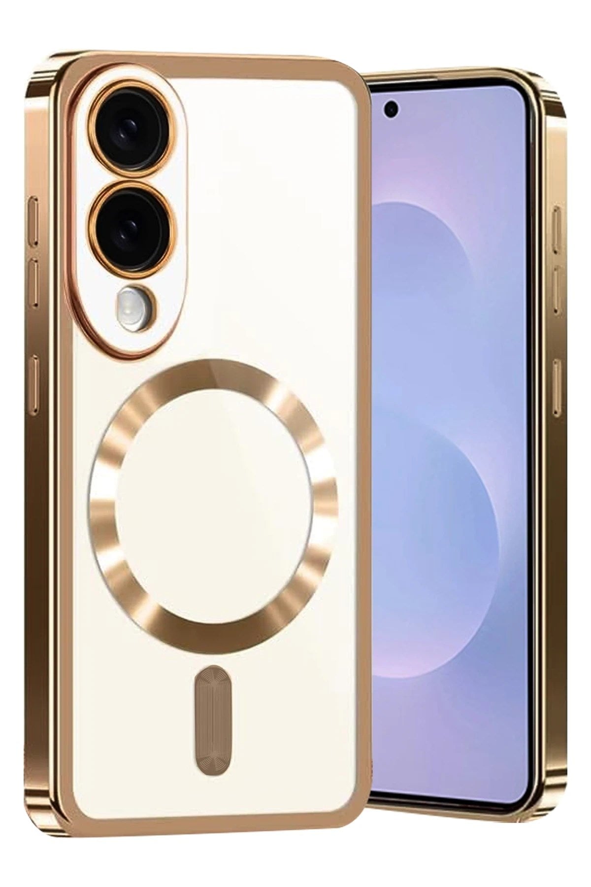 Mey İthalat® Samsung Galaxy S25 Edge Kross Magneticsafe Kapak - Çöl Titanyum