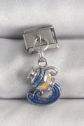 Mey İthalat® 316L Çelik Gümüş Renk Sallantı Kova Burç Model Nomination Charm