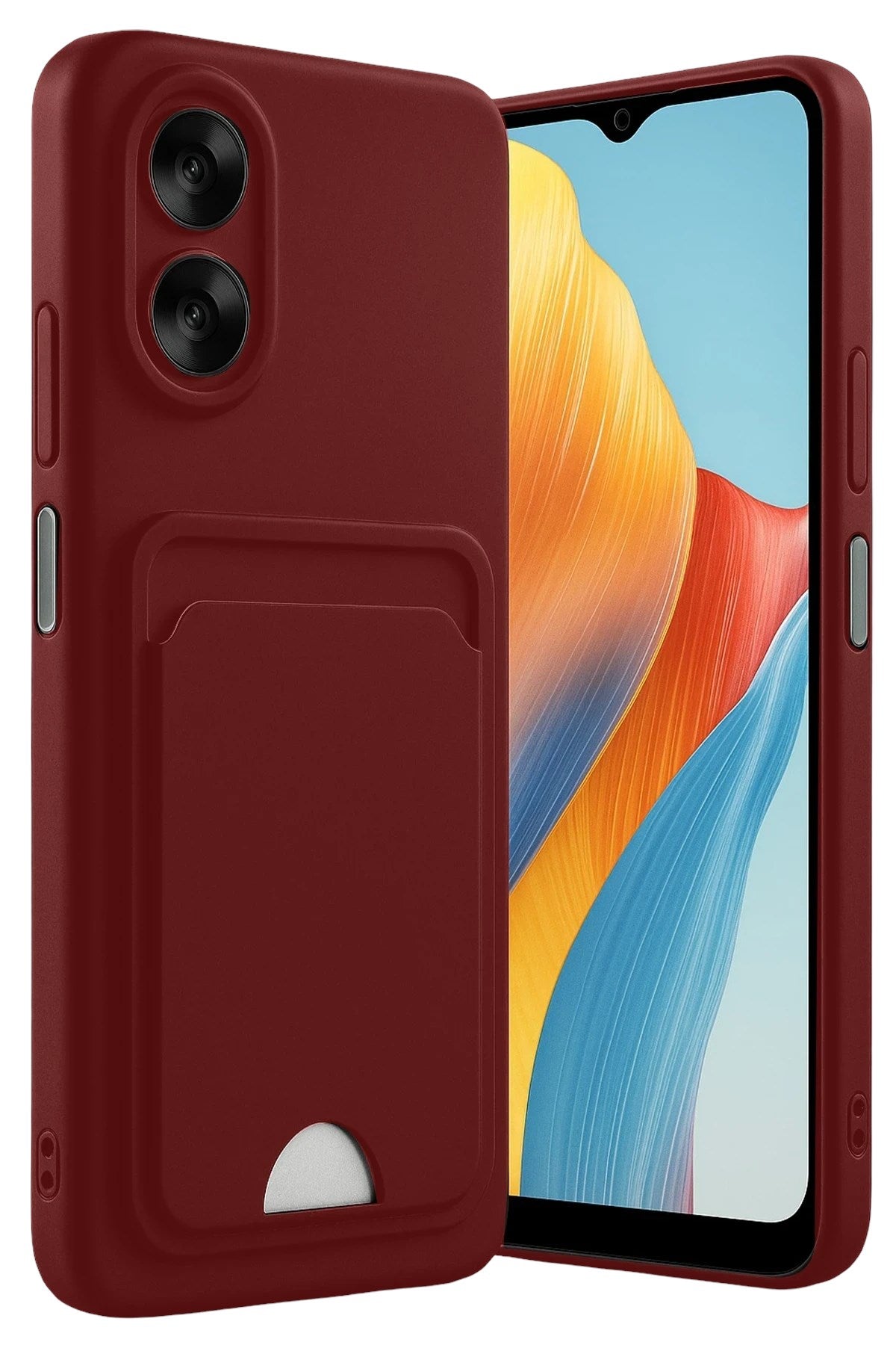 Mey İthalat® A38 Kılıf Kelvin Kartvizitli Silikon - Bordo