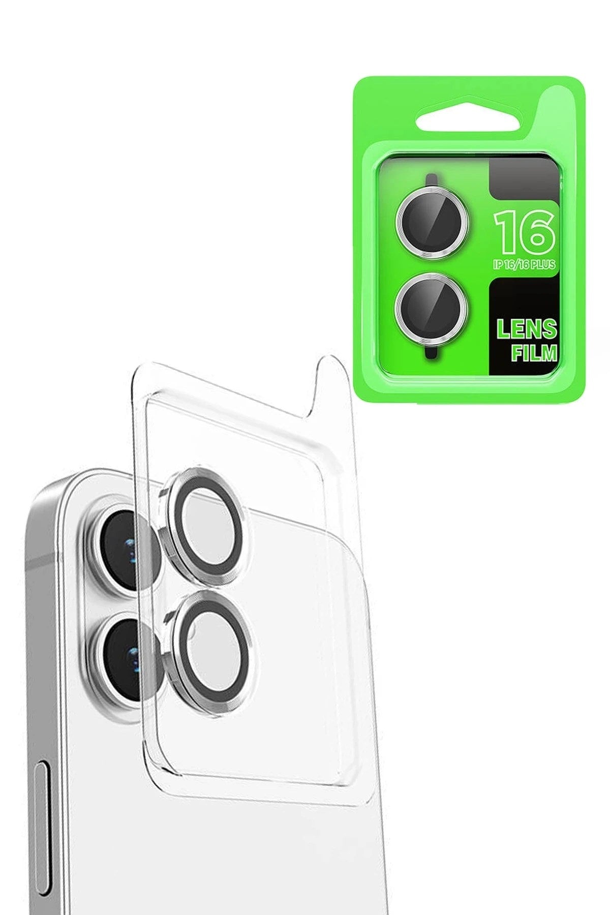 Mey İthalat® iPhone 16 Raze Metal Kamera Lens - Beyaz