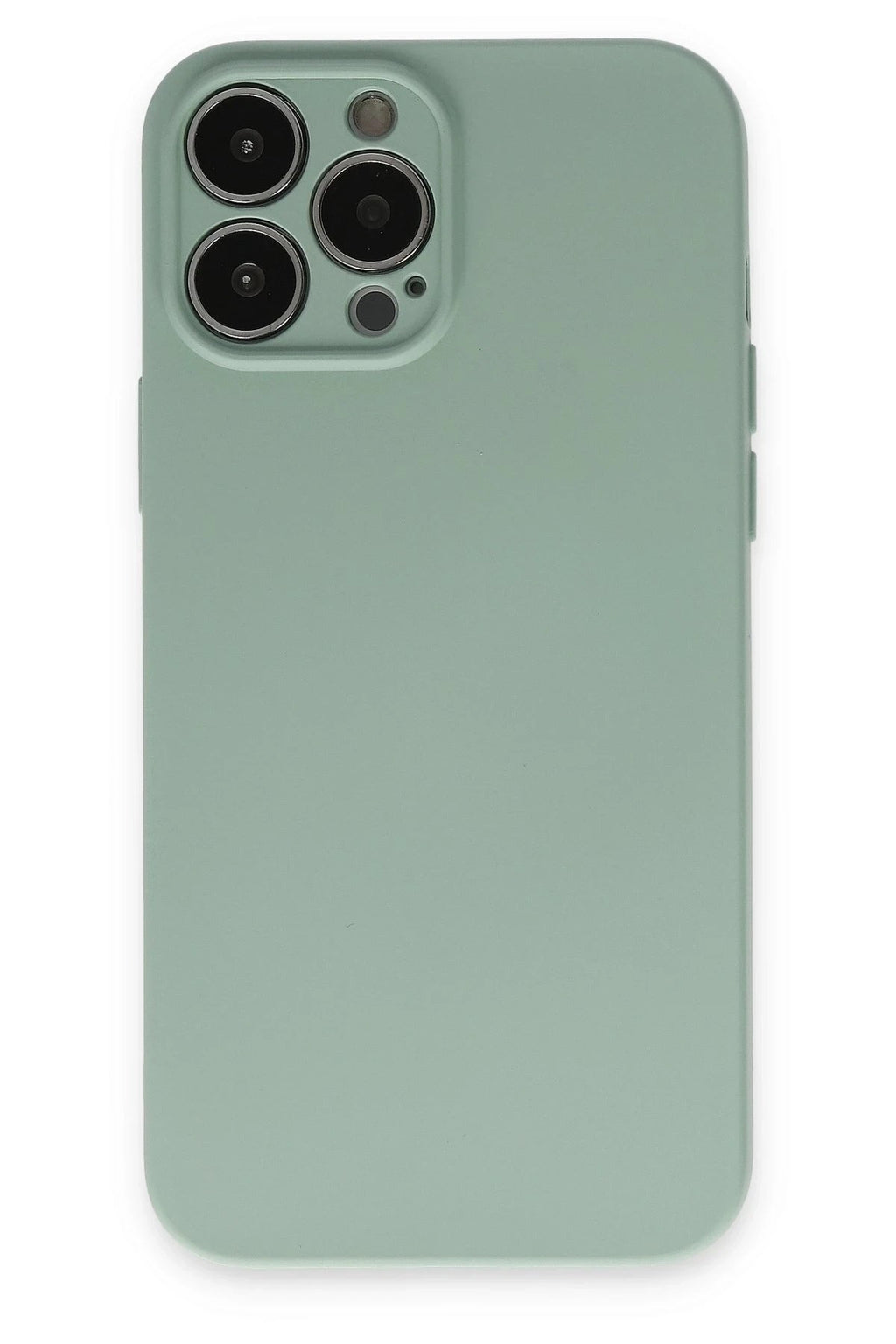 Mey İthalat® iPhone 13 Pro Kılıf Nano içi Kadife Silikon - Su Yeşili