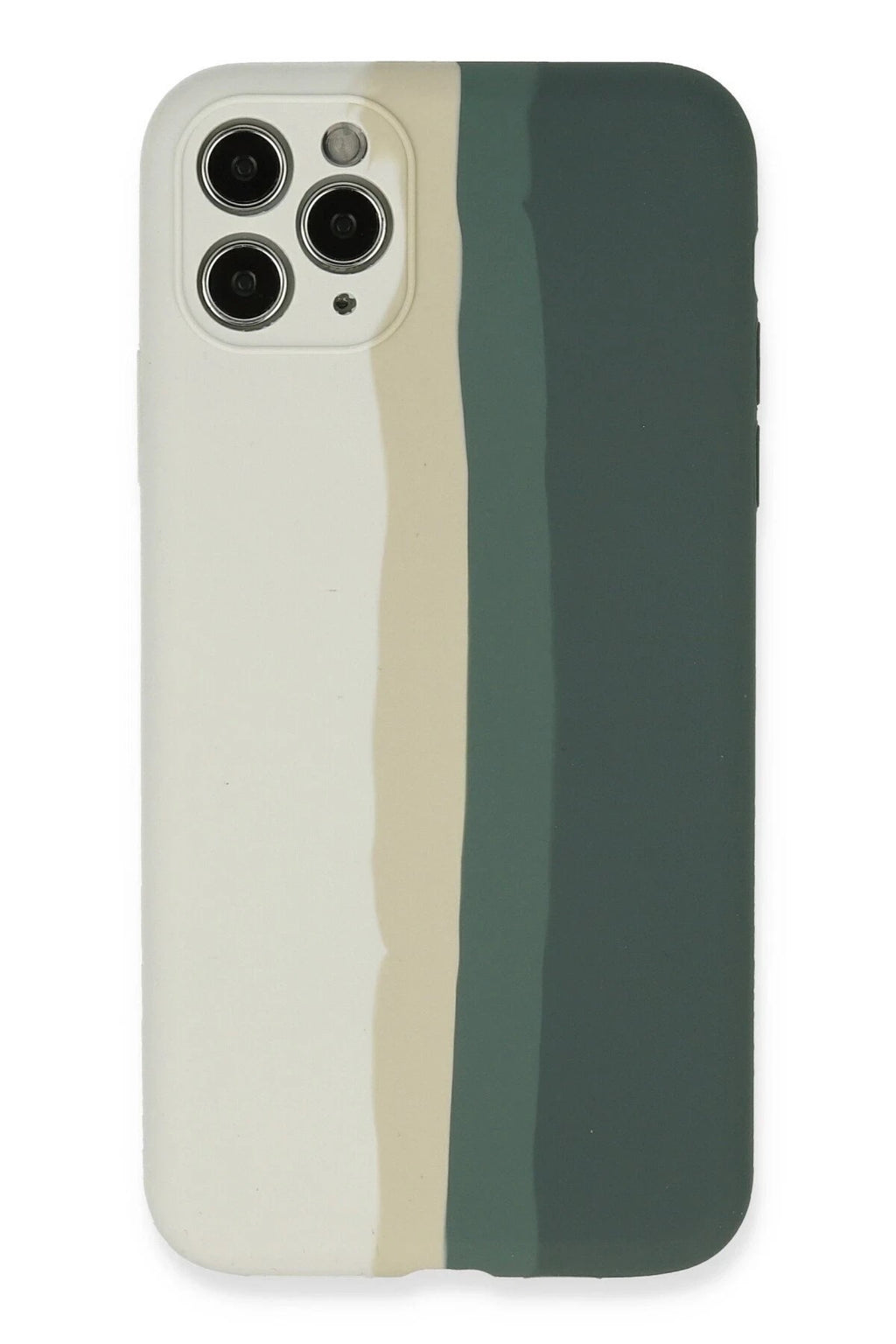 Mey İthalat® iPhone 11 Pro Kılıf Ebruli Lansman Silikon - Beyaz-Gri