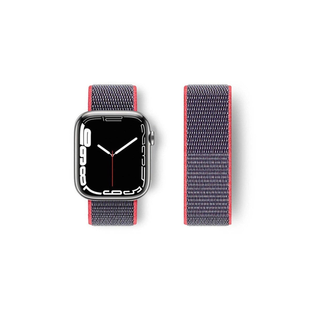 Mey İthalat® Watch 42mm Hasırlı Cırtcırtlı Kordon - Pembe