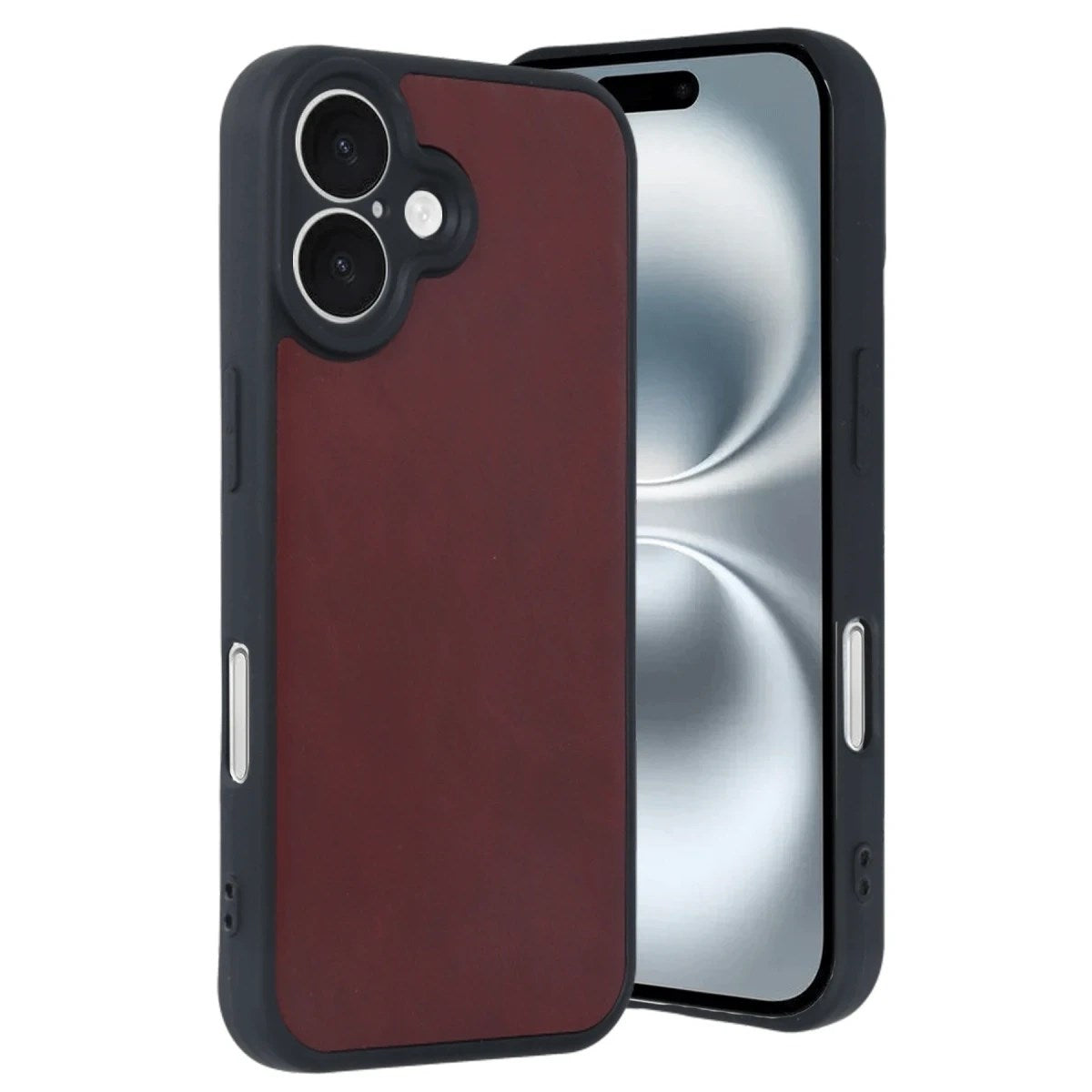 Mey İthalat® iPhone 16 Kılıf Aras Deri Kapak - Bordo