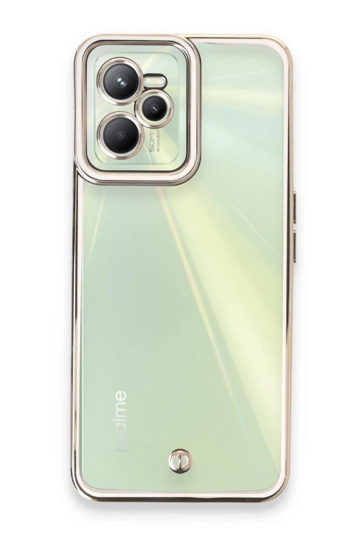 Mey İthalat® Realme C35 Kılıf Liva Lens Silikon - Beyaz