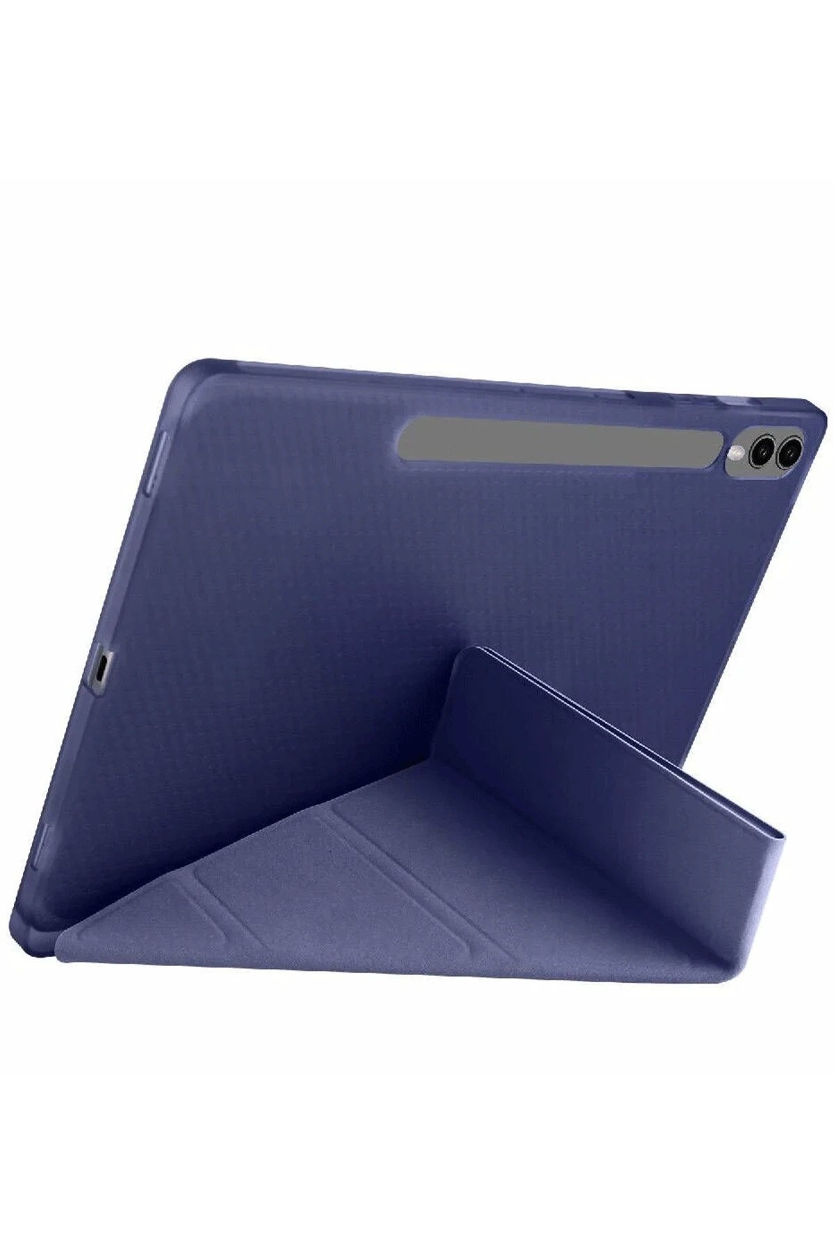 Mey İthalat® Samsung Galaxy X610 Tab S9 FE Plus 12.4 Kılıf Kalemlikli Mars Tablet Kılıfı - Lacivert