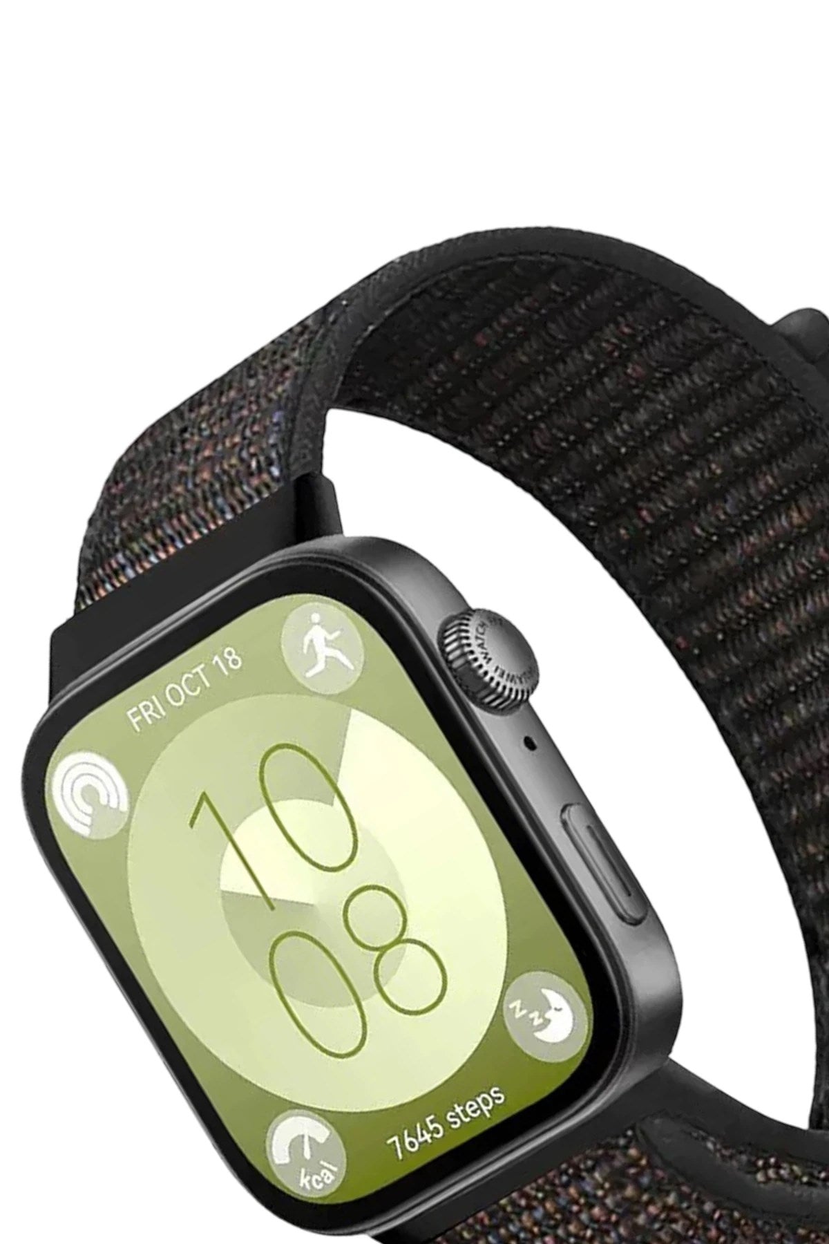 Mey İthalat® Huawei Fit 4 Hasırlı Cırtcırtlı Kordon - Siyah