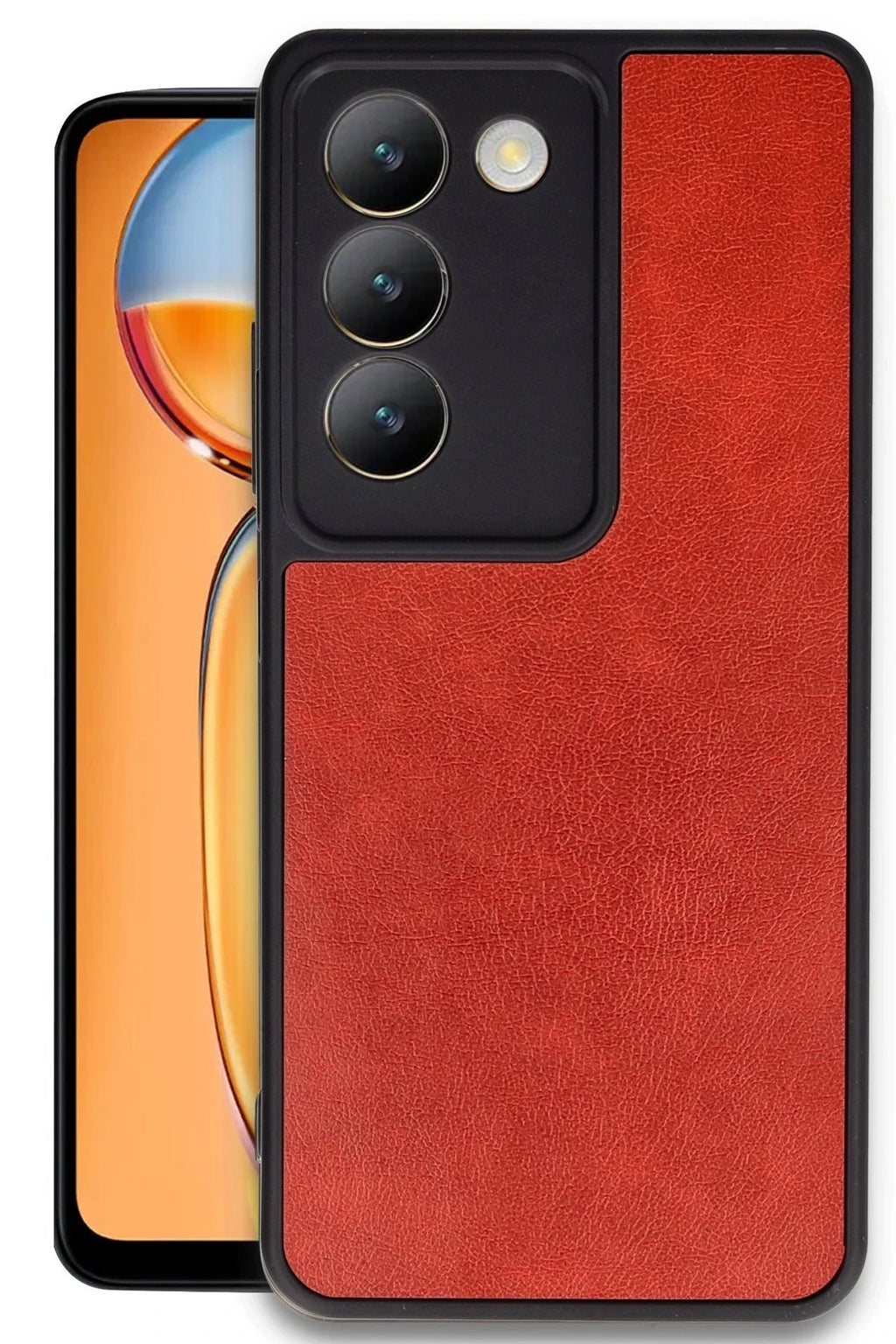 Mey İthalat® Vivo V30 Lite 4G Kılıf Aras Deri Kapak - Kırmızı