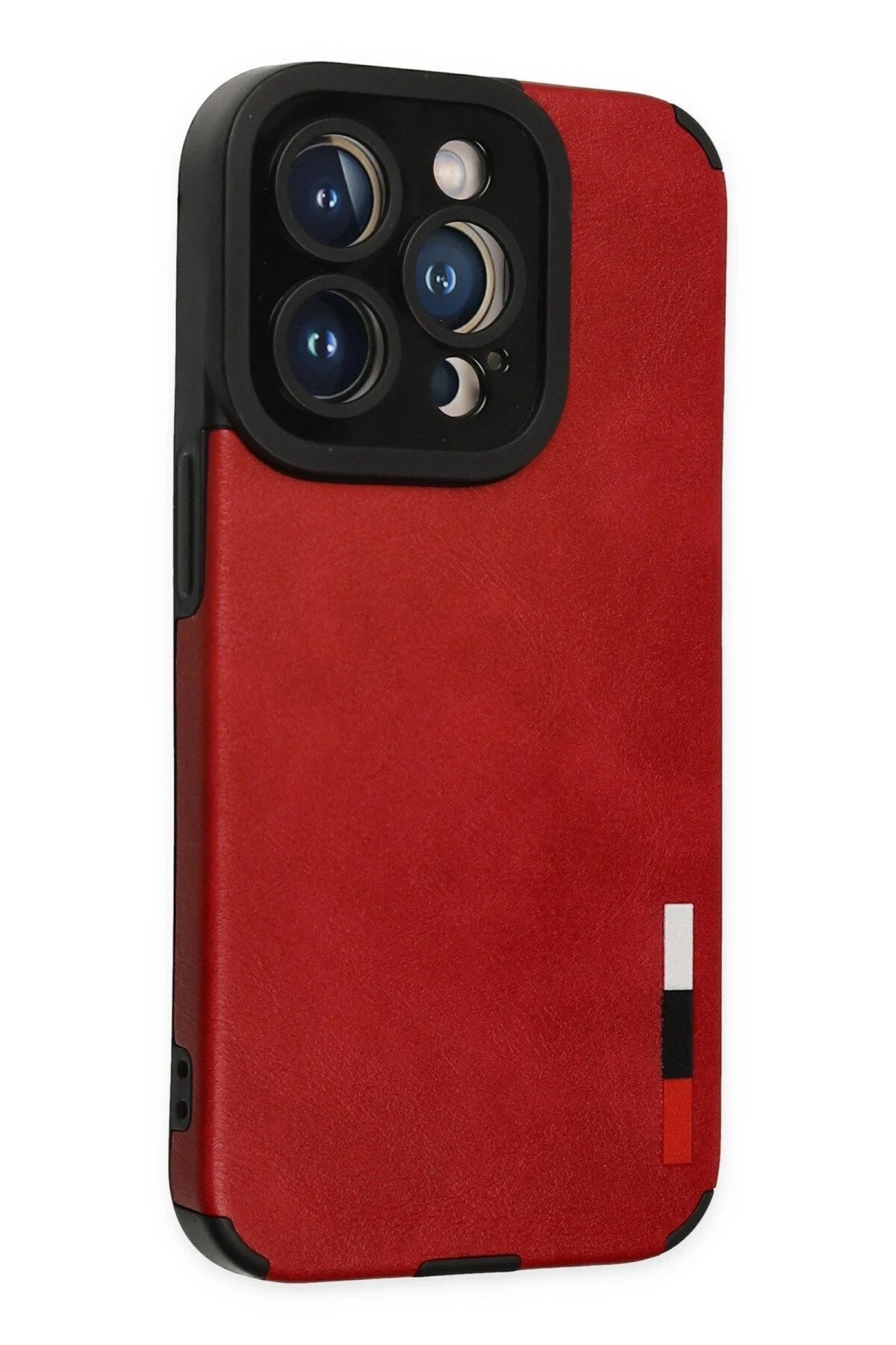 Mey İthalat® iPhone 14 Pro Max Kılıf Loop Deri Silikon - Kırmızı
