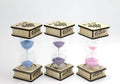 Ahşap Ledli Kumsaati - 17x8 cm Işıklı Dekoratif Zaman Ölçer Gece Lambası
