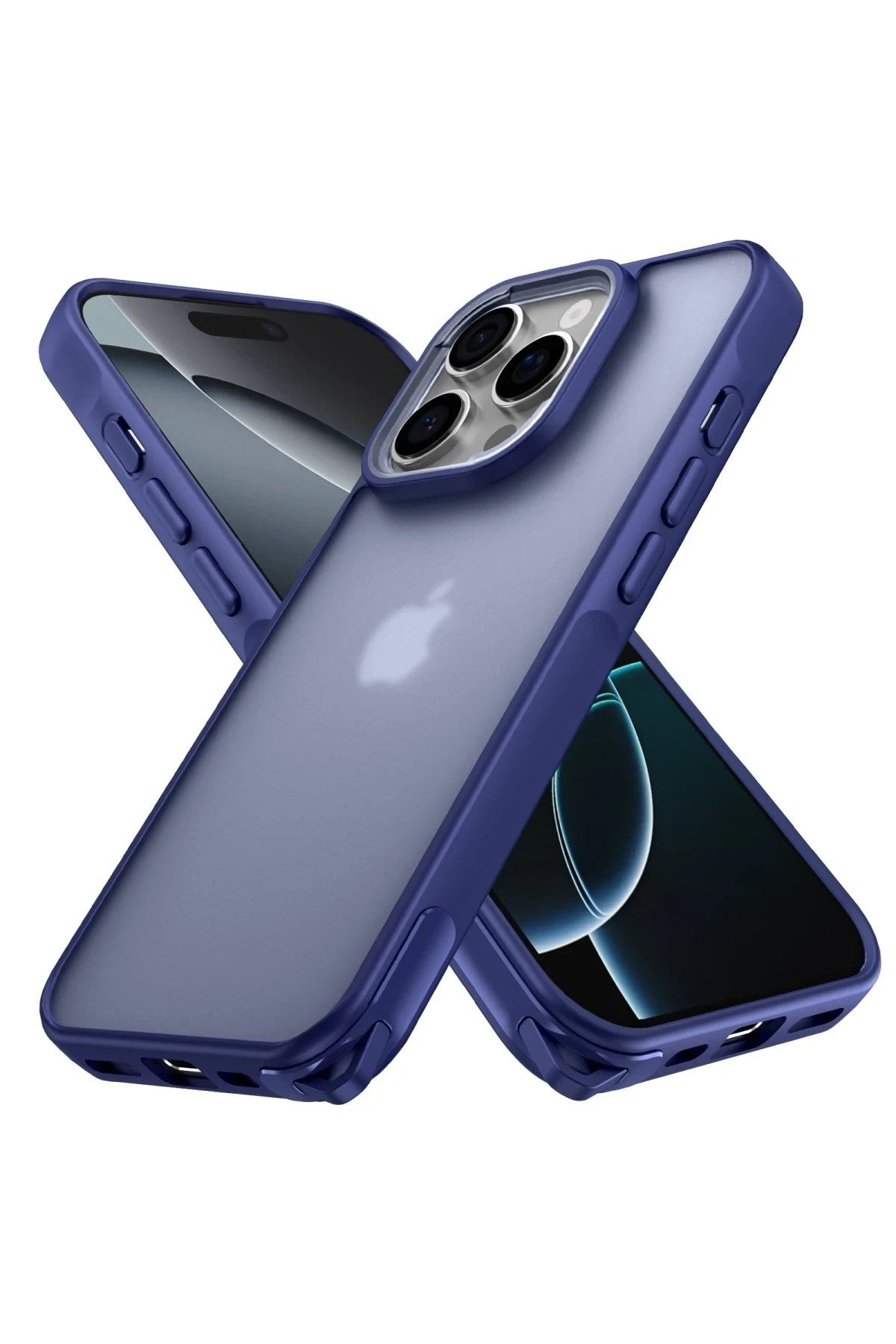 Mey İthalat® iPhone 16 Pro Kılıf Elegant Kapak - Lacivert