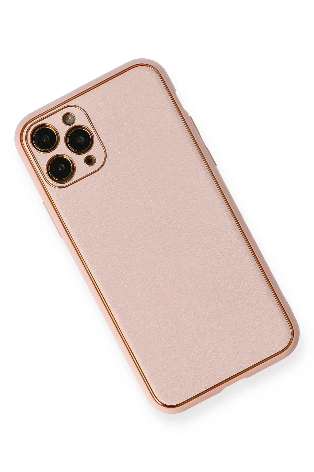 Mey İthalat® iPhone 11 Pro Max Kılıf Coco Deri Silikon Kapak - Pembe