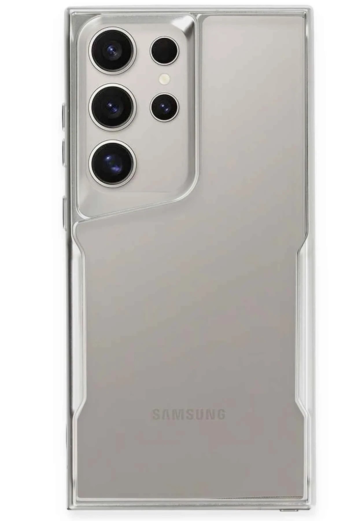 Mey İthalat® Samsung Galaxy S24 Ultra Kılıf Boyi Silikon Kapak - Gümüş