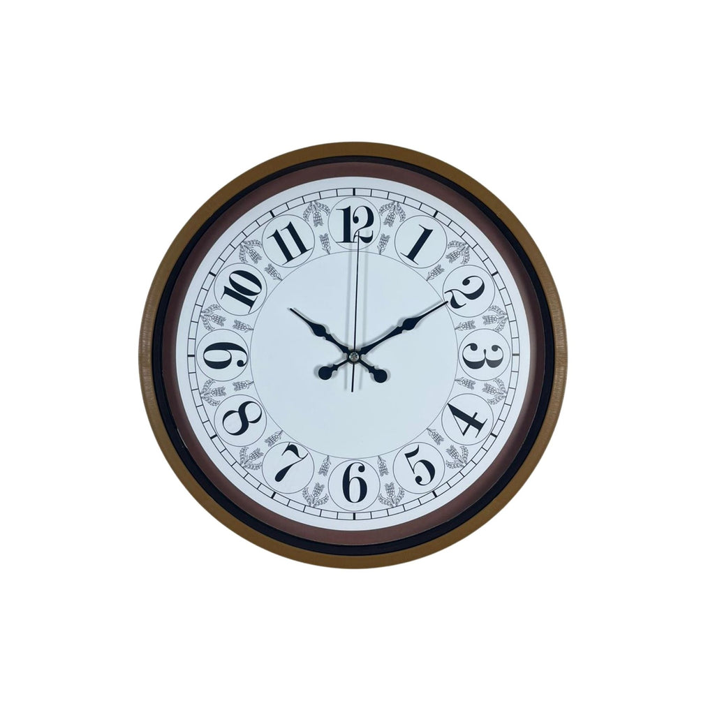 Kahverengi Motifli 36 Cm Duvar Saati