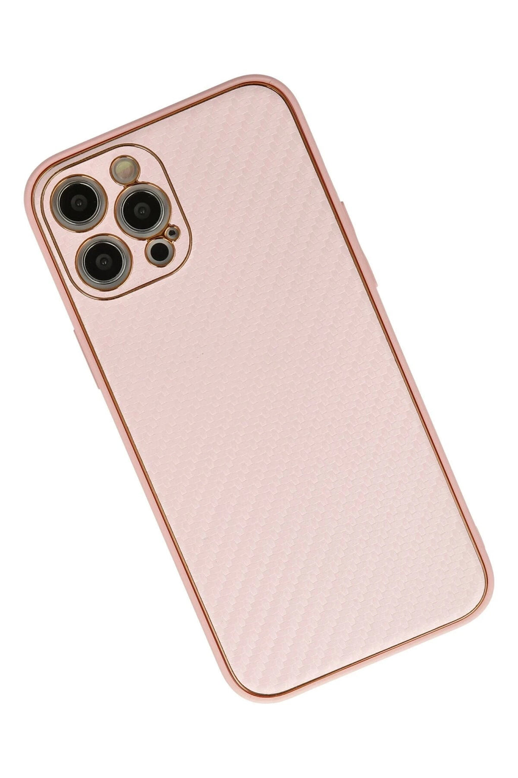 Mey İthalat® iPhone 12 Pro Kılıf Coco Karbon Silikon - Pembe