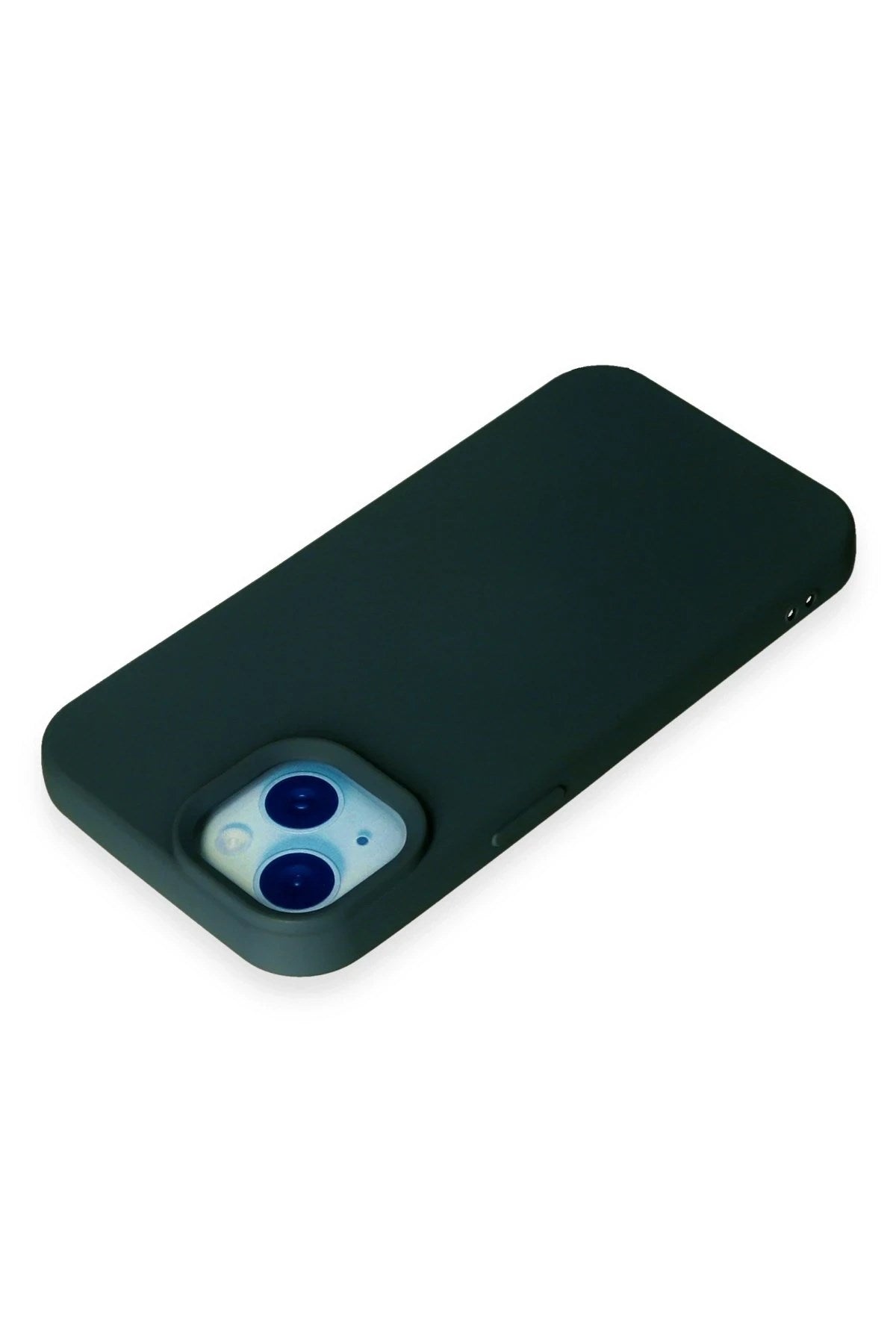 Mey İthalat® iPhone 15 Kılıf Nano içi Kadife Silikon - Koyu Yeşil
