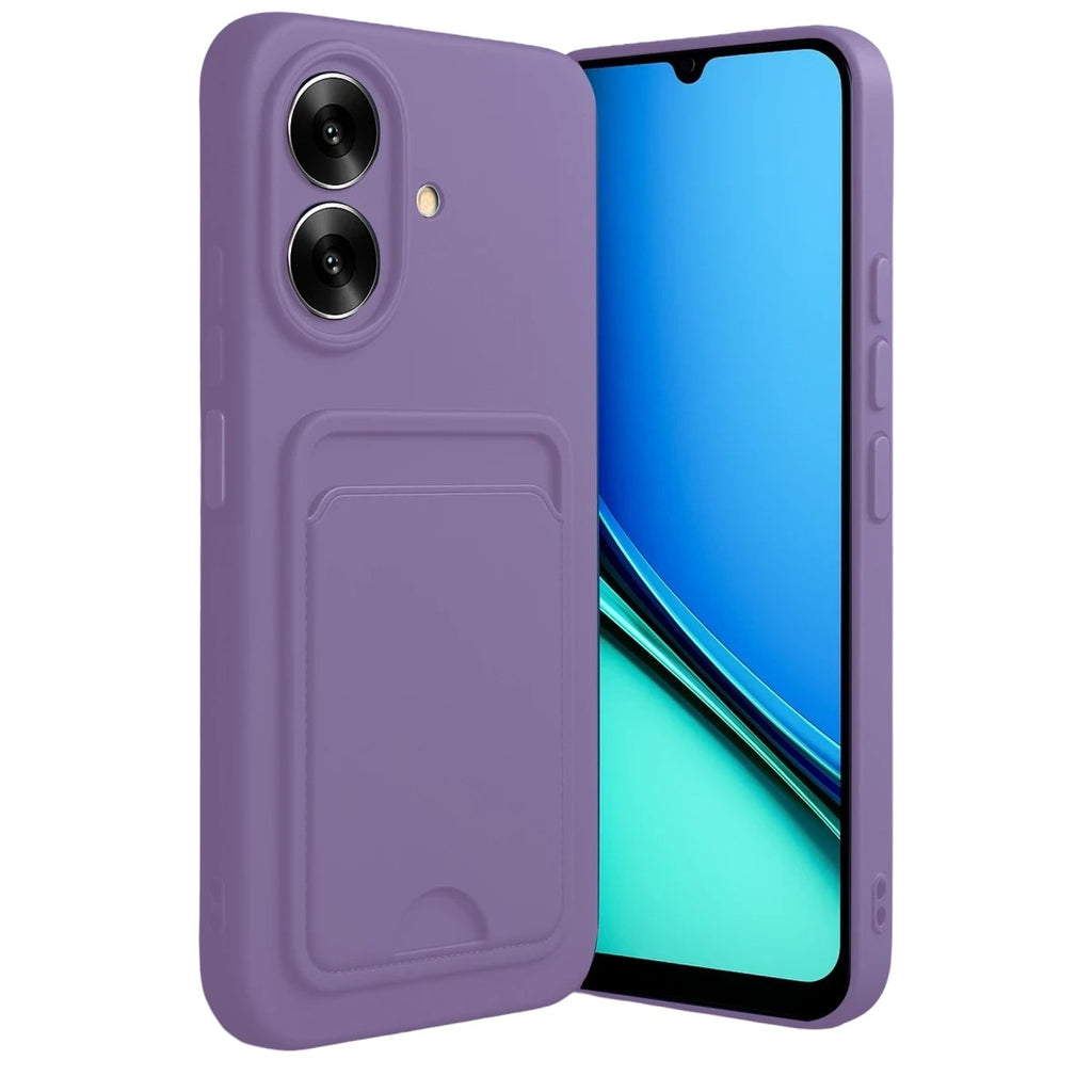 Mey İthalat® Realme Note 60 Kelvin Kartvizitli Silikon - Lila