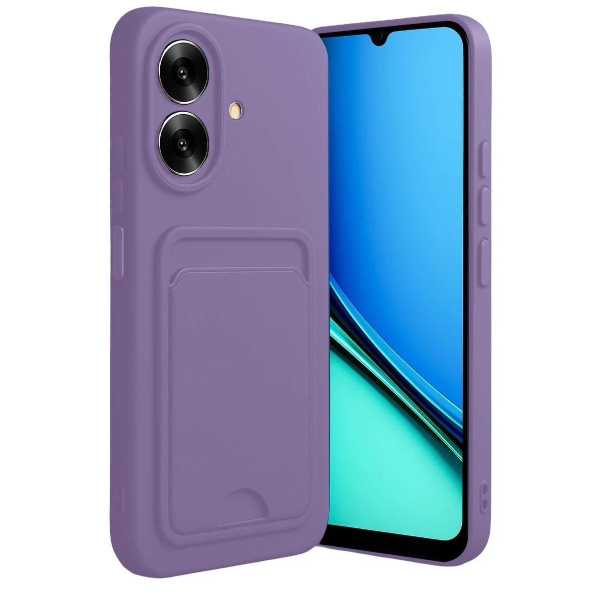 Mey İthalat® Realme Note 60 Kelvin Kartvizitli Silikon - Lila