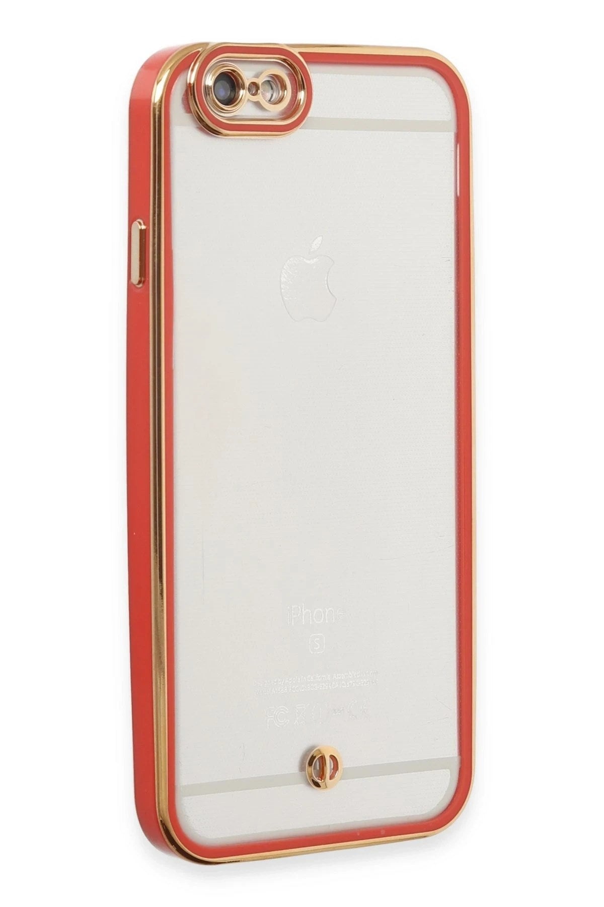 Mey İthalat® iPhone 6 Kılıf Liva Lens Silikon - Kırmızı
