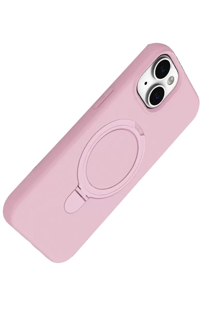 Mey İthalat® iPhone 14 Regal Magsafe Standlı Kapak - Açık Pembe