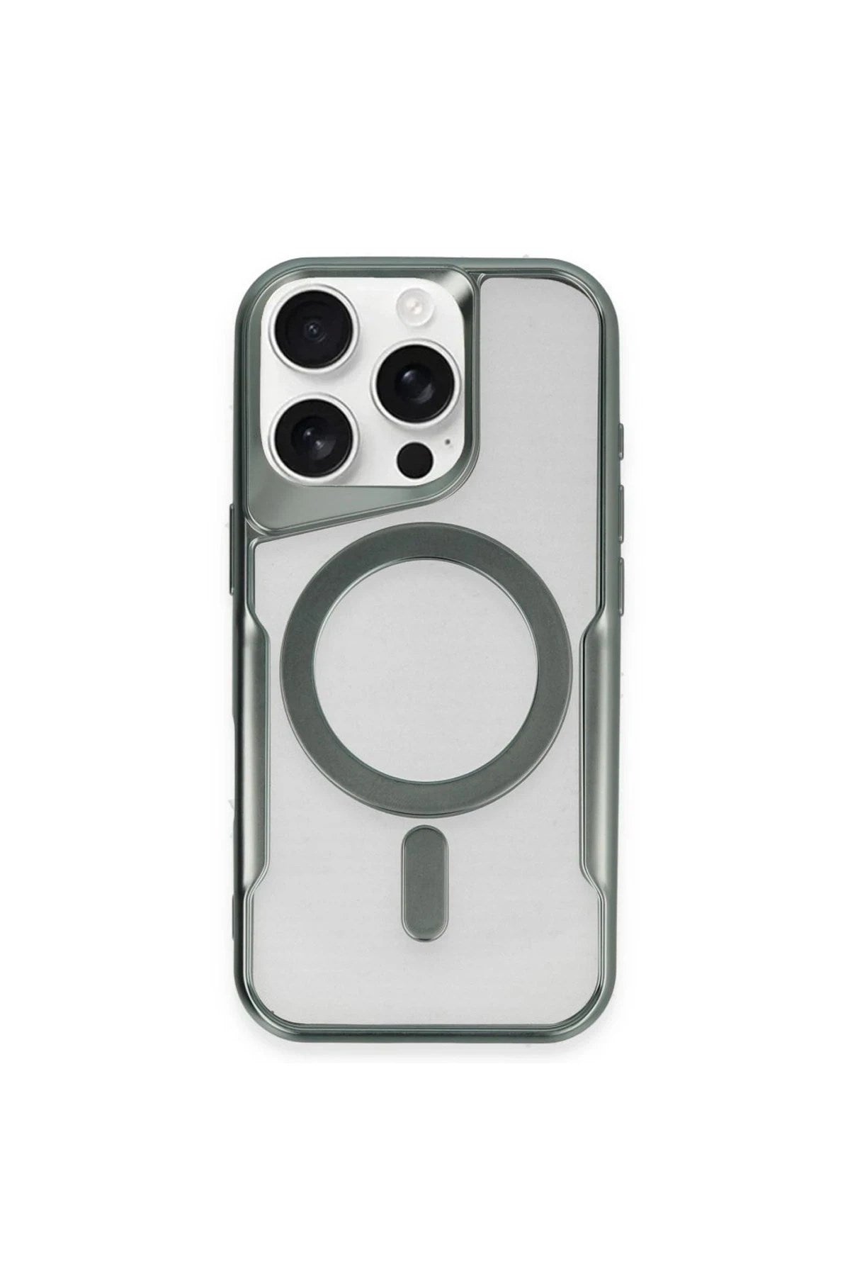 Mey İthalat® iPhone 11 Pro Max Kılıf Boyi Magsafe Silikon Kapak - Yeşil