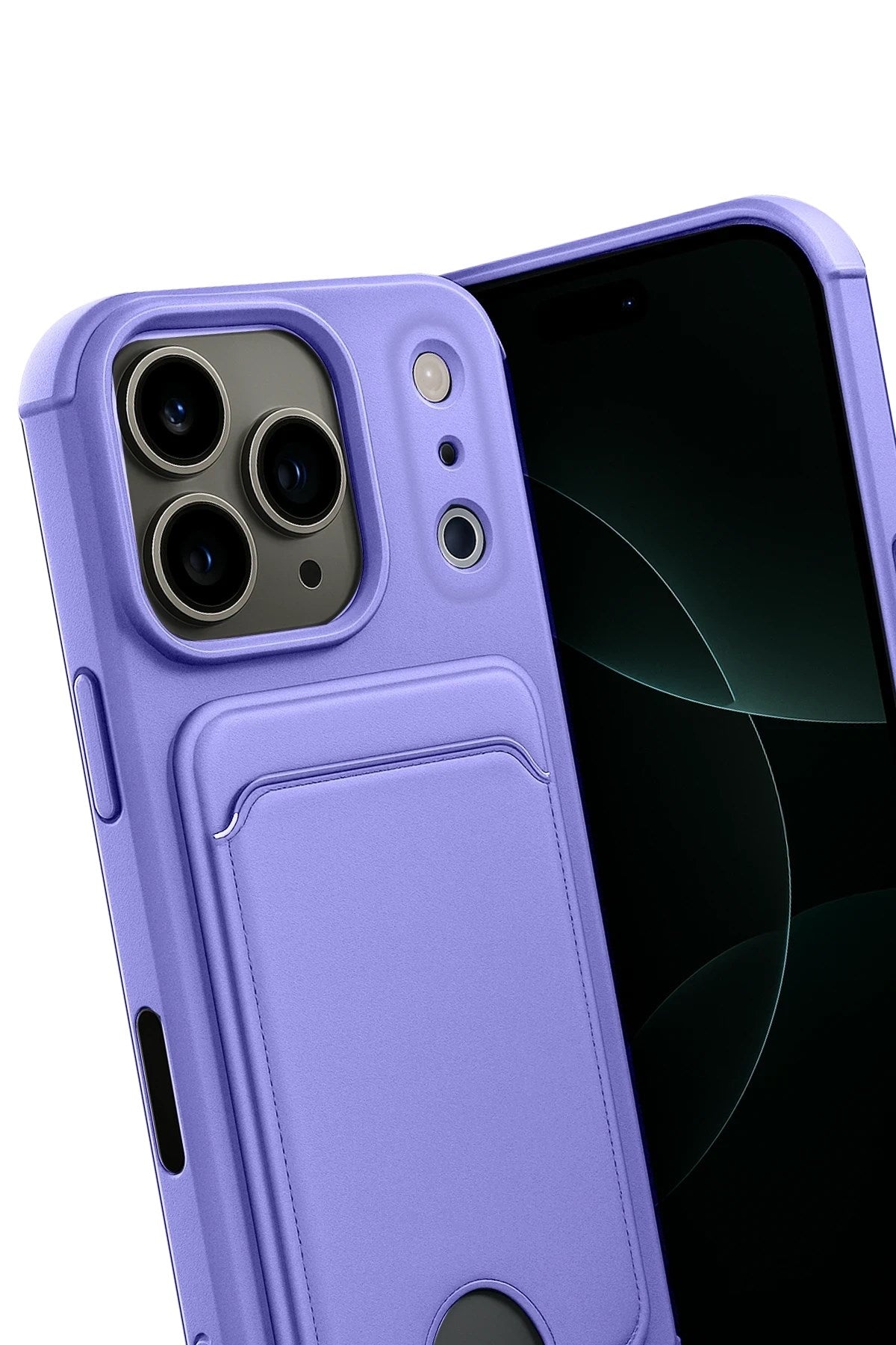 Mey İthalat® iPhone 17 Pro Max Kelvin Kartvizitli Silikon - Lila